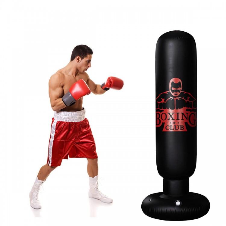 shopping כושר 1.6M Free Standing Inflatable Boxing Punch Bag Boxing Kick Training Home Gym Fitness Tools For Adults Kids