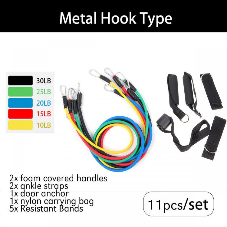shopping כושר KALOAD 11PCS/SET Fitness Resistance Bands Sport Gym Yoga Belt Body Beauty Band