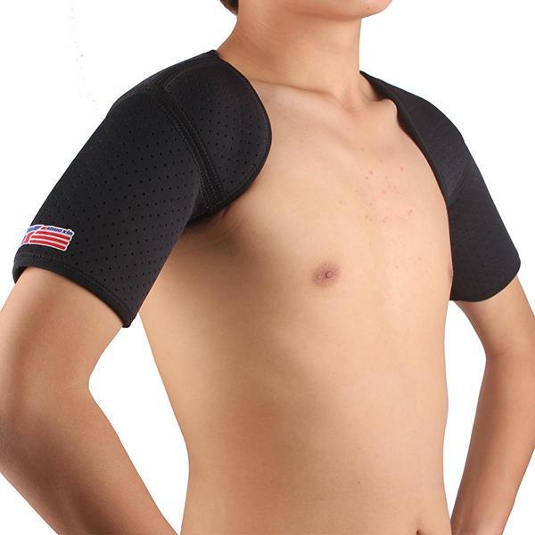 shopping כושר ShuoXin SX641 Sports Double Shoulder Brace Support Strap Wrap Belt Band Pad - 1PC