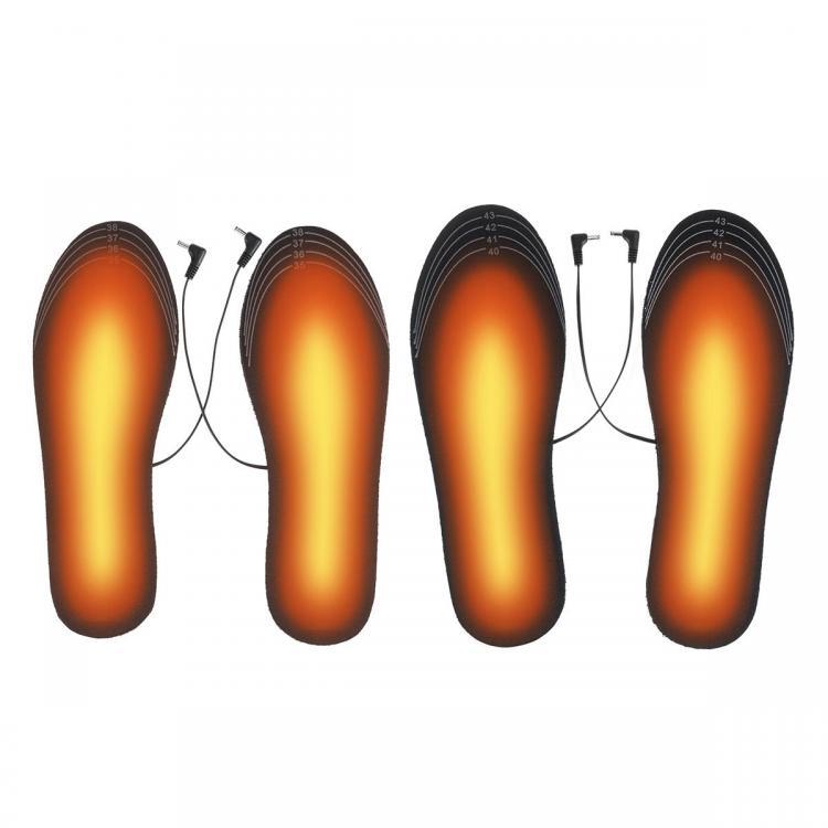 shopping כושר 1 Pair 5V/2A USB Charging EVA Elastic Fiber Heating Insoles Outdoor Winter Warmth Sports Shoes Insole