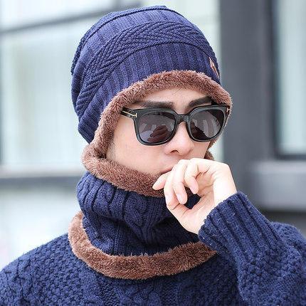 shopping סקייטבורד וספורט בחוץ Knitted Hat Scarf Cap Neck Warmer Winter Hats For Men Women Skullies Beanies Fleece