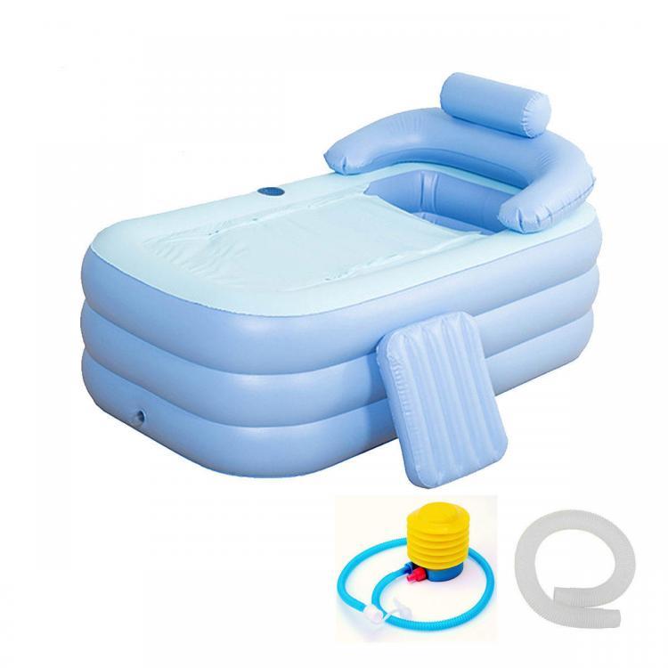 shopping מזוודות וציוד לטיולים ארוכים Foldable Inflatable Bathtub 160x84x64cm PVC Adult  Bath Tub with Air Pump