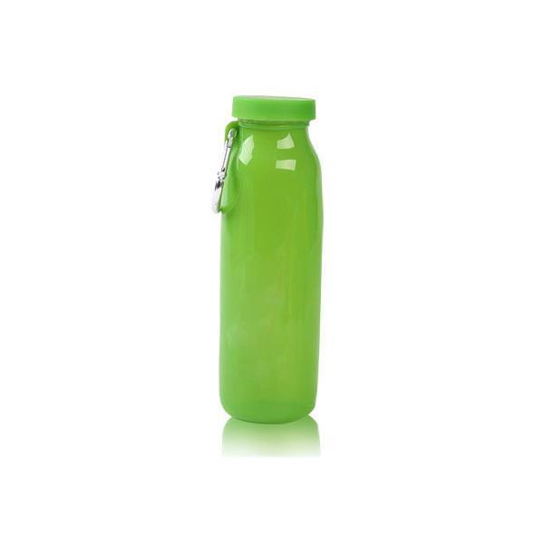 shopping מזוודות וציוד לטיולים ארוכים 650ML Silicone Folding Water Bottle Portable Sports Travel Drinking Kettle