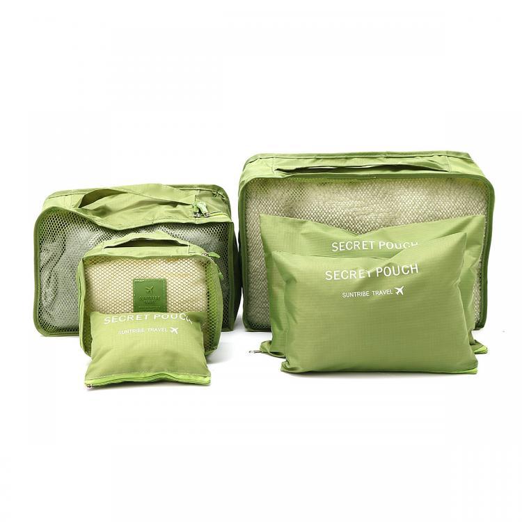 shopping מזוודות וציוד לטיולים ארוכים IPRee&trade; 6Pcs Travel Portable Storage Bag Set Clothes Packing Luggage Organizer Waterproof Pouch
