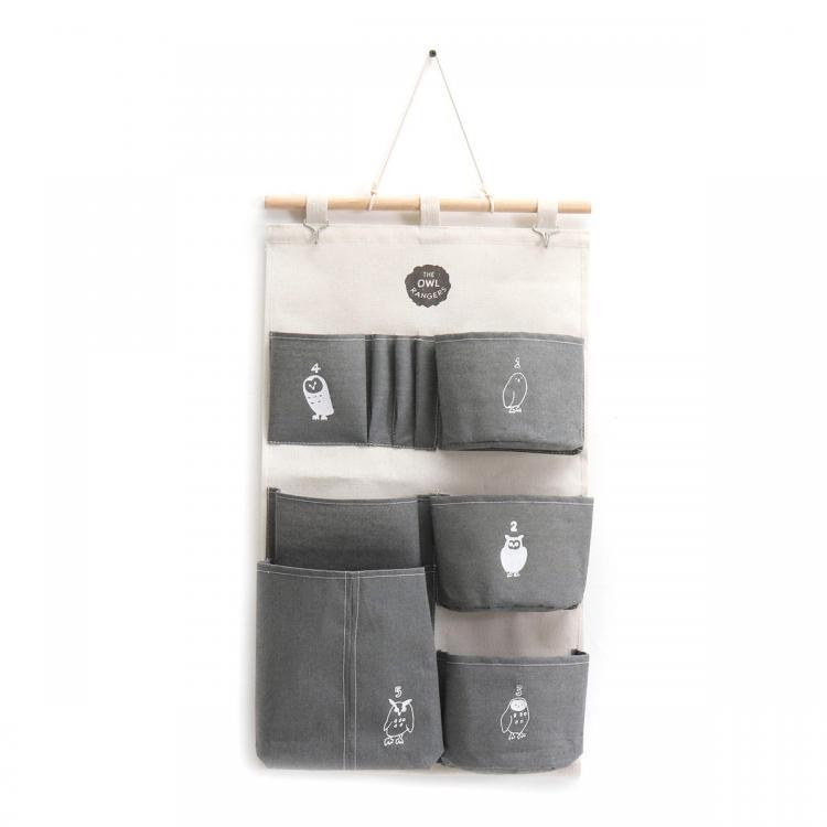 shopping מזוודות וציוד לטיולים ארוכים Cotton Wall Door Hanging Organizer Storage Baskets Bag Container Closet Pocket