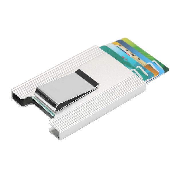 shopping מזוודות וציוד לטיולים ארוכים IPRee&reg; Aluminum Alloy Card Holder Credit Card Case ID Card Box Metal Wallet Clip Business Travel