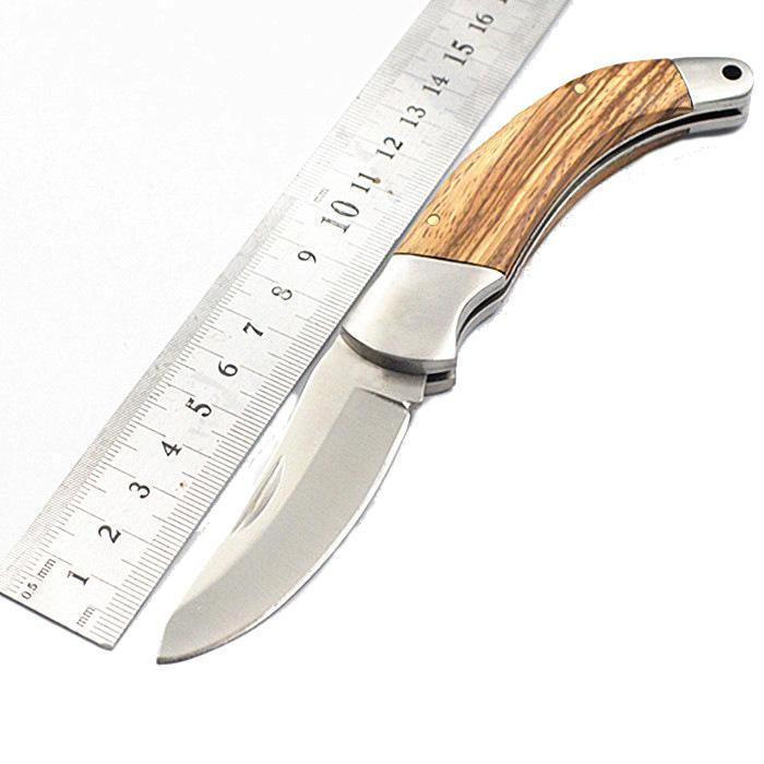 shopping ציוד טיפוס 167 mm 440C Stainless Steel Blade Zebrawood Handle Mini Pocket Folding Knife Outdoor Survival Knife