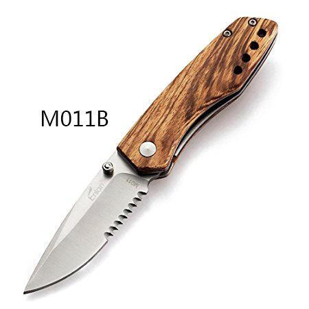 shopping ציוד טיפוס Enlan M011 165mm 8CR13MOV Stainless Steel Blade Wood Handle Mini Pocket EDC Folding Knife