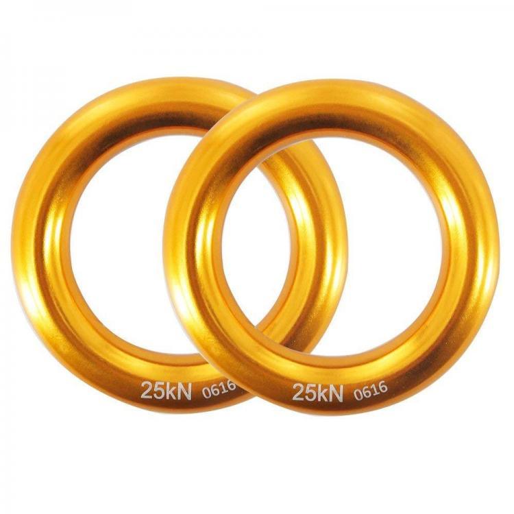 shopping ציוד טיפוס XINDA 25KN Aluminum Alloy Rock Climbing Rope Ring Outdoor Camping Hammock Safety Rescue Gear