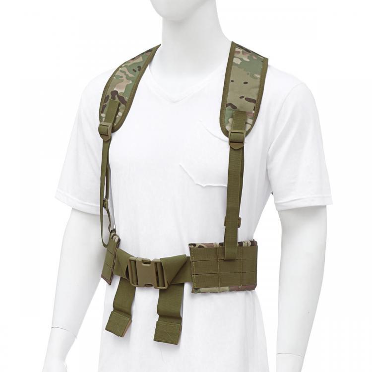 shopping ציוד טיפוס Oxford Cloth Tactical Strap Waist Belt Multifunctional MOLLE Load Girdle with Shoulder Strap