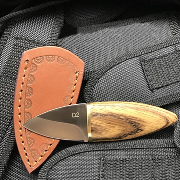 shopping ציוד טיפוס LAOTIE 117mm D2 Steel Blade Ebony Handle Mini Pocket EDC Knife Outdoor Tactical Knives Scabbard