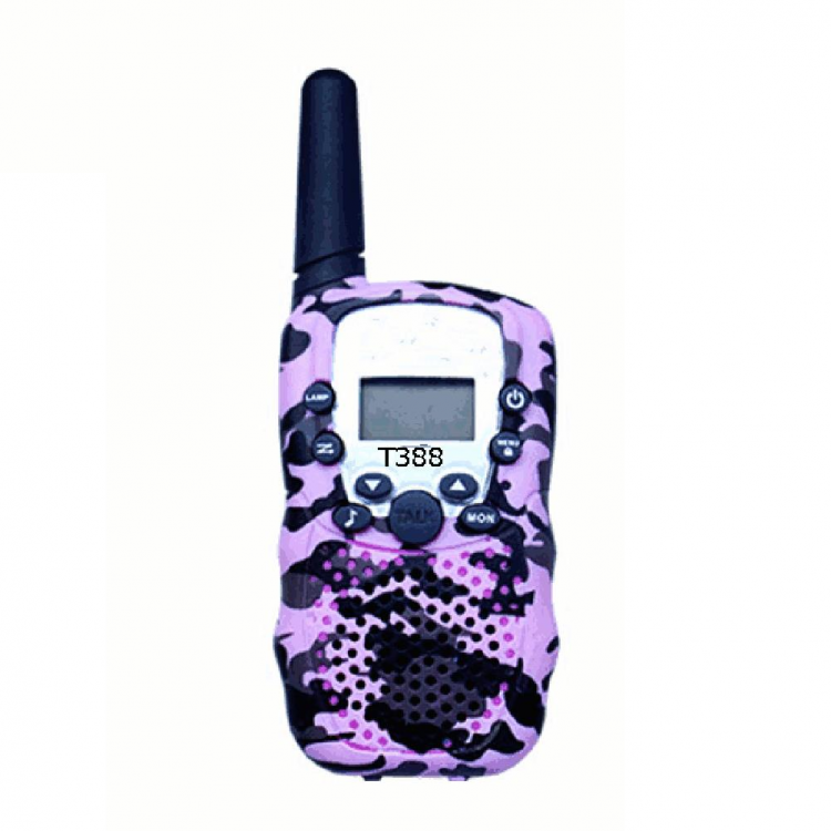 shopping ציוד טיפוס 2Pcs T388 Children Camouflage Walkie Talkie 22 Channel 0.5W Radio Transceiver Built-in Flashlight