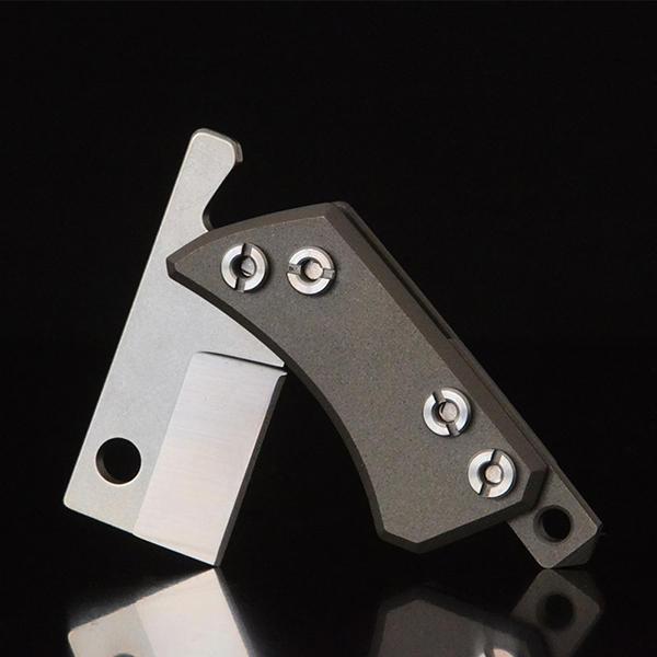 shopping ציוד טיפוס LAOTIE 3 in 1 90mm Titanium Alloy Handle Folding Knife Multifunction Fishing Wire Cutter Key Chain Tools