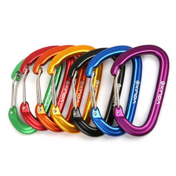 shopping ציוד טיפוס XINDA 1 PC Safety Carabiner Rock Buckle Outdoor Camping Climbing Lock Security Swing Buckle