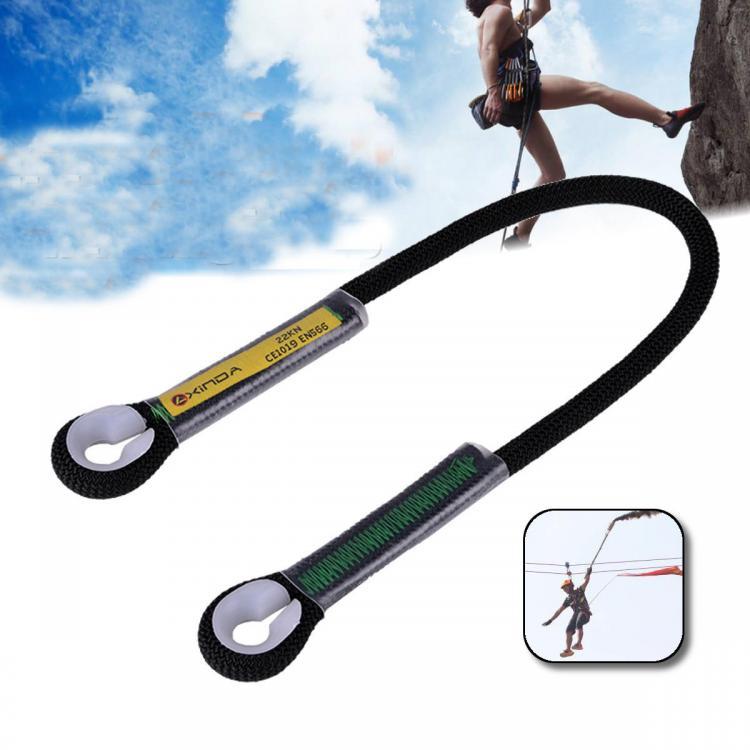 shopping ציוד טיפוס 60-200cm Max Load 2200kg Nylon Climbing Outdoor Safety Rope Rock Rappelling Gear Rescue Security Rope
