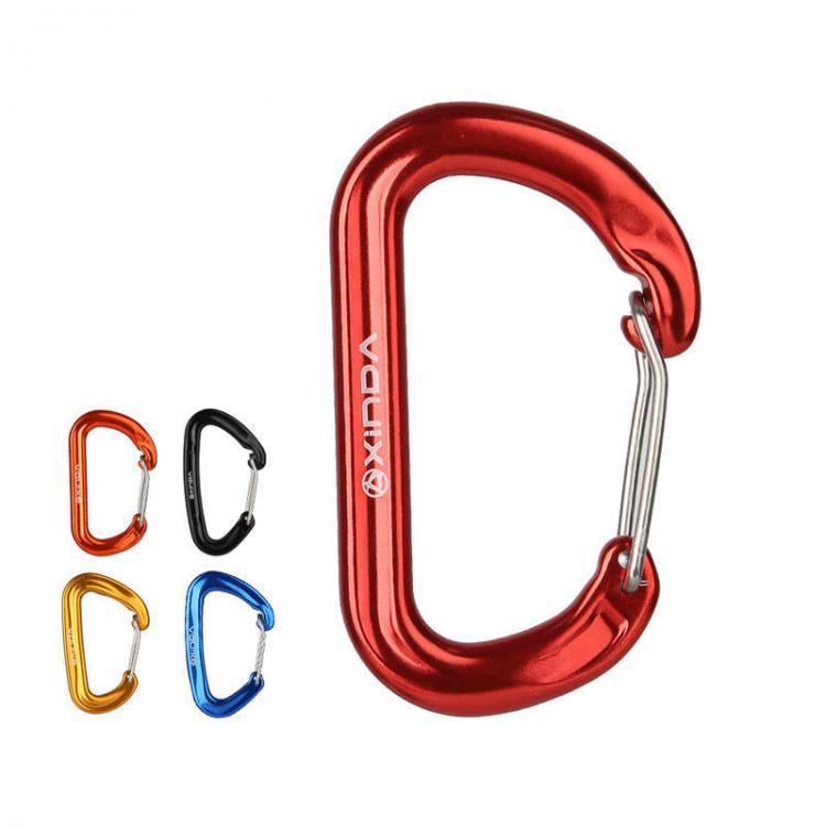 shopping ציוד טיפוס XINDA 1 PC Carabiner Rock Buckle Safety Climbing Lock Outdoor Camping Security Swing Buckle