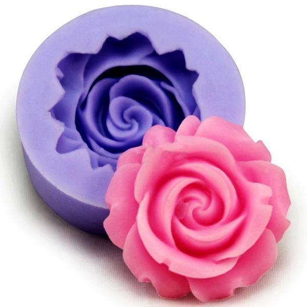 shopping מטבח ופינת אוכל 3D Silicone Rose Fondant Mold Pasrty Cake Decorating Mould Baking Tool Bakeware