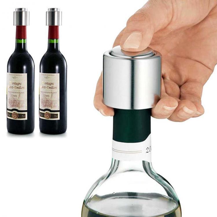 shopping מטבח ופינת אוכל Stainless Steel Vacuum Sealed Wine Bottle Stopper Preserver Pump Sealer Bar Stopper Keep Your Best Wine Fresh Fits 750ml Red Wine 