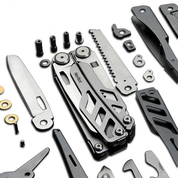 shopping מטבח ופינת אוכל HUOHOU Multi-function Cutter 15 Functions Folding Bottle Opener Screwdriver / Pliers  / Scissor / Wood Saw Tools Kit from xiaomi y