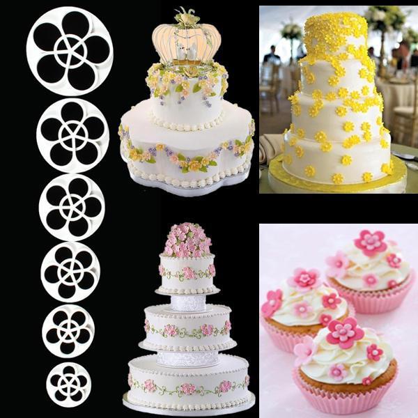 shopping מטבח ופינת אוכל 6Pcs Plum Flower Fondant Cake Sugarcraft Cutter Mold