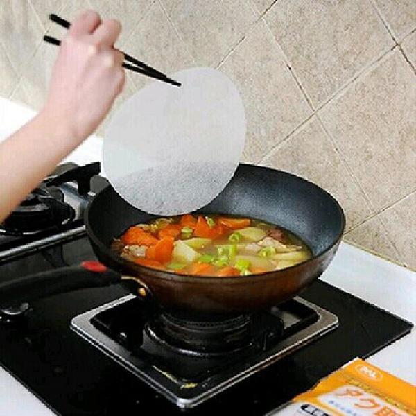 shopping מטבח ופינת אוכל 12Pcs Kitchen Food Oil Absorption Paper Food Grade Health Oil Filter Paper Kitchen Tools