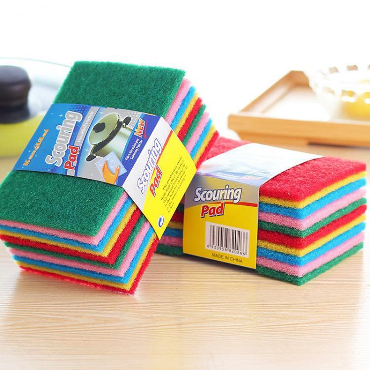 shopping מטבח ופינת אוכל KCASA KC-CS15 10Pcs Dish Pan Washing Cleaning Sponge Brush Scrubber Dishcloth Cleaner Tool
