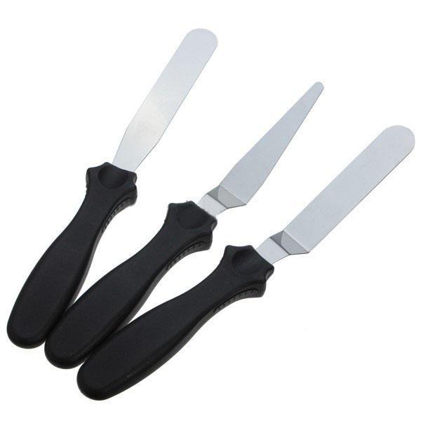 shopping מטבח ופינת אוכל Cake Angled Straight Spatula Cake Spread Decoration 3pcs/set