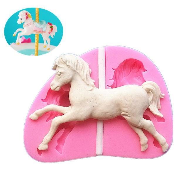 shopping מטבח ופינת אוכל Silicone Horse Fondant Chocolate Mold Mould Cake Decoration