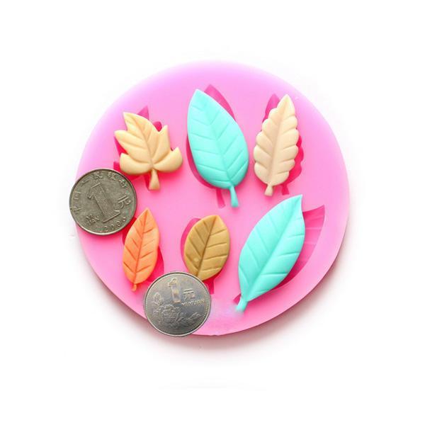 shopping מטבח ופינת אוכל DIY Leaves Chocolate Mold Resin Flower Fondant Cake Decorating Mold