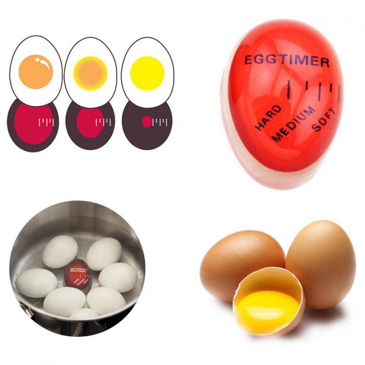 shopping מטבח ופינת אוכל KCASA KC-008 1pc Egg Perfect Color Changing Timer Yummy Soft Hard Boiled Eggs Cooking Kitchen Eco-Friendly Resin Eggs Timer Red