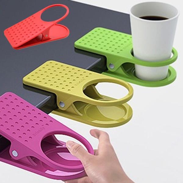 shopping מטבח ופינת אוכל Honana Table Desk Cup Holder Clip Home Office Table Desk Side Huge Side Drink Clip Coffee Holder