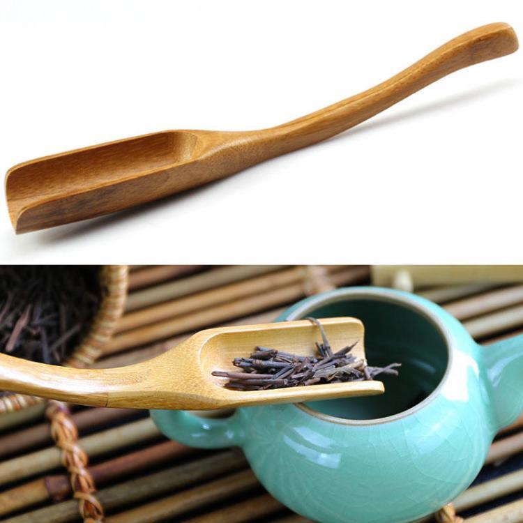 shopping מטבח ופינת אוכל Bamboo Tea Spoon Curved Tea Spoon Tea Leaves Measurement Kungfu Tea Acessaries