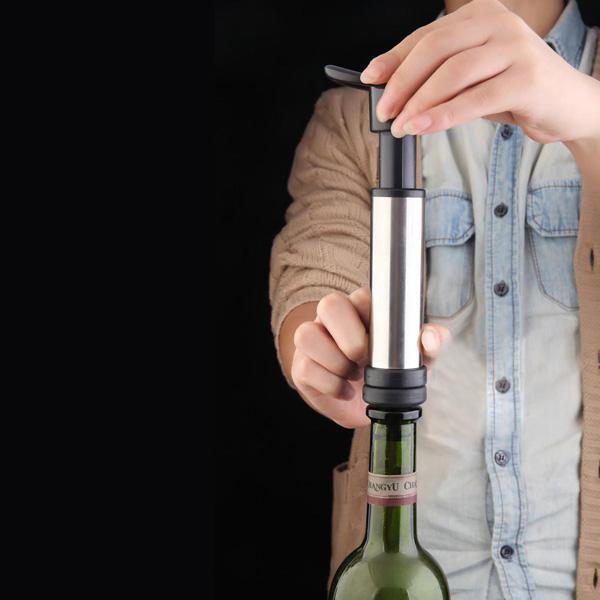 shopping מטבח ופינת אוכל Wine Vacuum Sealer Bottle Sealer Wine Stopper Vacuum Stopper Multifunction Bar Tools