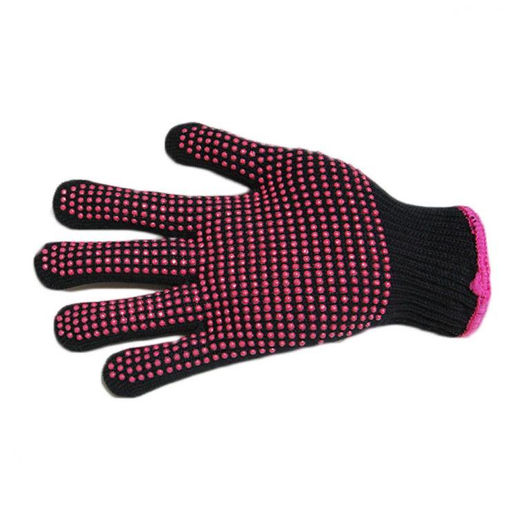 shopping מטבח ופינת אוכל 1pcs PVC Dot Plastic Reinforced Palms Working Safety Protecting Glove Elastic Cuff Insulated Resistant High-temperature Glove