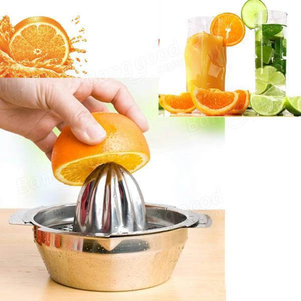 shopping מטבח ופינת אוכל Stainless Steel Fruit Lemon Kitchen Citrus Juicer Hand Press Squeezer Tool