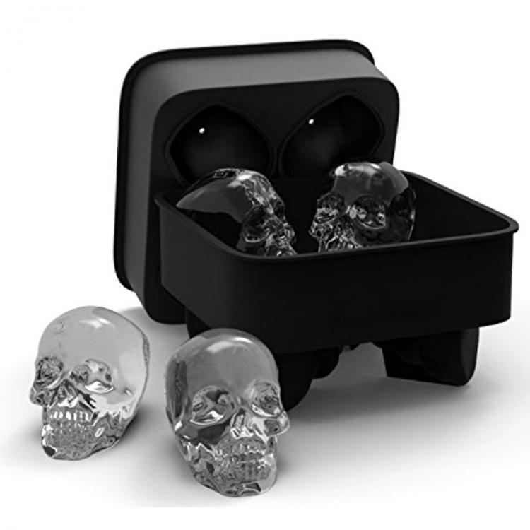 shopping מטבח ופינת אוכל KCASA 3D Skull Flexible Silicone Ice Cube Mold Tray Easy Release Realistic Skull Ice Cube Maker