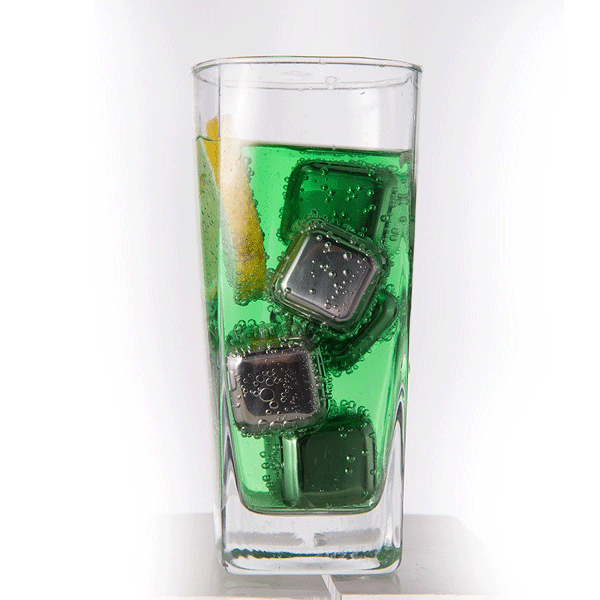 shopping מטבח ופינת אוכל KCASA KC-ICW8 Whiskey Stone Set Reusable Food Grade Stainless Steel Wine Cooling Cube 4 Cubes