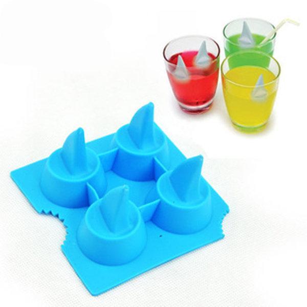 shopping מטבח ופינת אוכל Silicone Shark Fin Ice Tray Cube Freeze Maker Chocolate Mold Mold