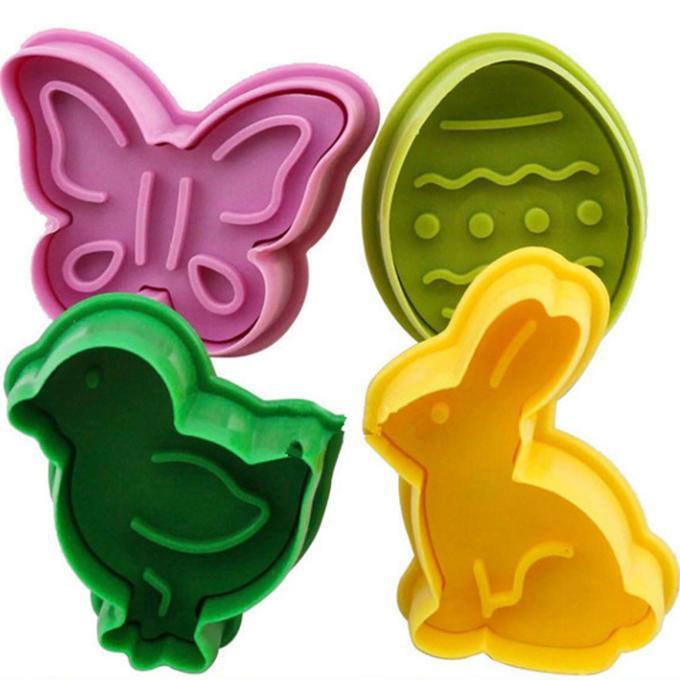 shopping מטבח ופינת אוכל 4 Pieces Animal Shape Easter Cookie Cake Decoration Mold Pastry Cookies Moulding Baking Mold Fondant Sugar Craft Mold