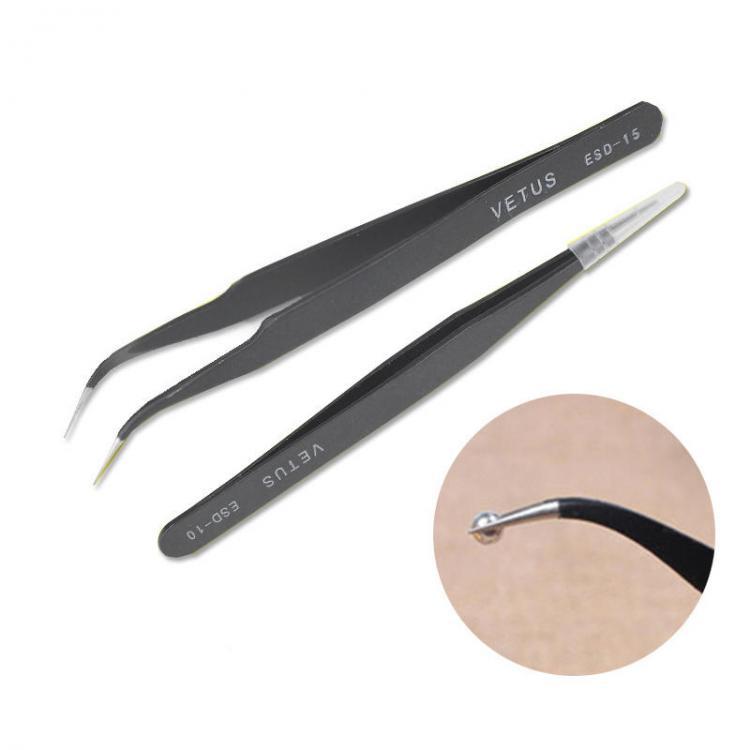 shopping מטבח ופינת אוכל 2pcs / Set Muti-funtion Anti-static Elbow and Straight Stainless Steel Tweezer Cake Plier Sugarcraft Tool for Kicthen Bakeware Dec