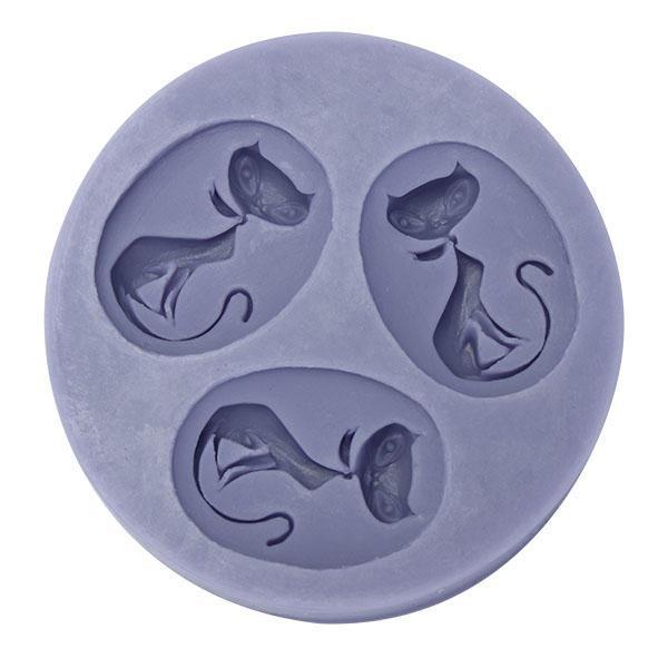 shopping מטבח ופינת אוכל 3 Cats Silicone Mold Fondant Cake Mould Decorating Tool