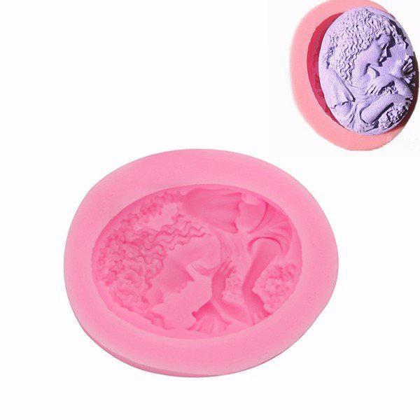 shopping מטבח ופינת אוכל Goddess Head Portrait Silicone Fondant Mold Chocolate Soap Mould