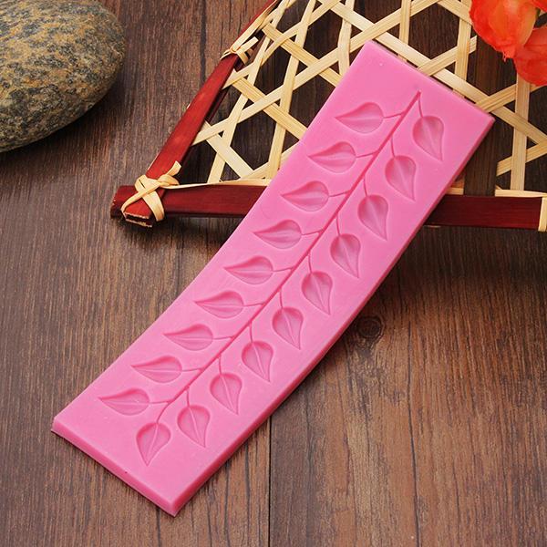 shopping מטבח ופינת אוכל Leaves Fondant Silicone Mold  Lace Cake Mould Cake Decoration Tool