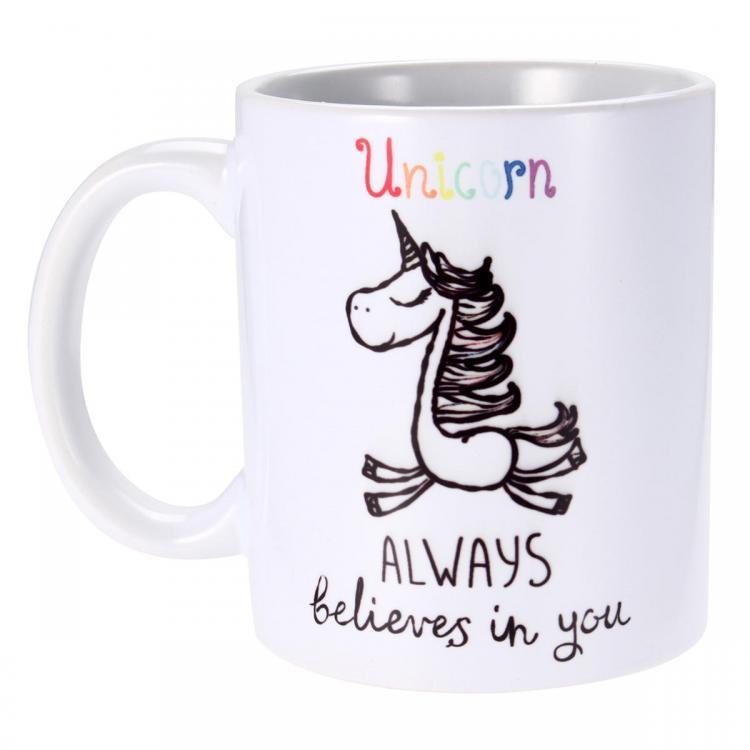 shopping מטבח ופינת אוכל 350ml Funny Novelty Unicorn Ceramic Coffee Mug Always Believes In You Home Office Cup