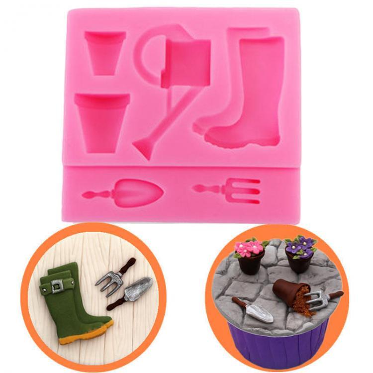 shopping מטבח ופינת אוכל Food Grade Silicone Cake Mold DIY Chocalate Cookies Ice Tray Baking Tool Stockings Shape