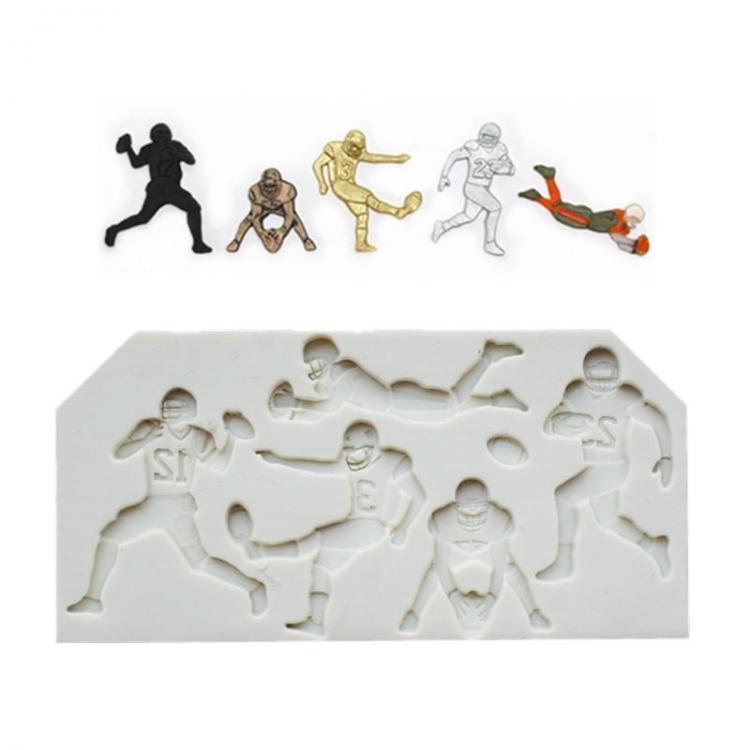 shopping מטבח ופינת אוכל Food Grade Silicone Cake Mold DIY Chocalate Cookies Ice Tray Baking Tool Player Shape