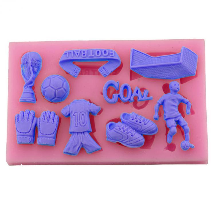 shopping מטבח ופינת אוכל European Cup Football Silicone Fondant Soap 3D Cake Mold Cupcake Jelly Candy Chocolate Decoration Baking Tool Baking Mold