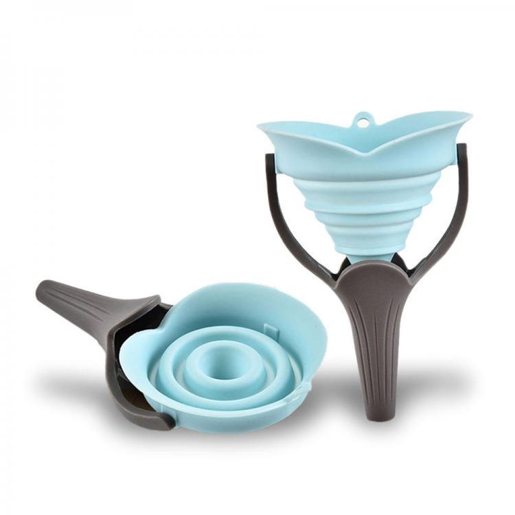shopping מטבח ופינת אוכל Kitchen Silicone Oil Funnel Telescopic Folding Funnel Household Liquid Dispensing Oil Grid