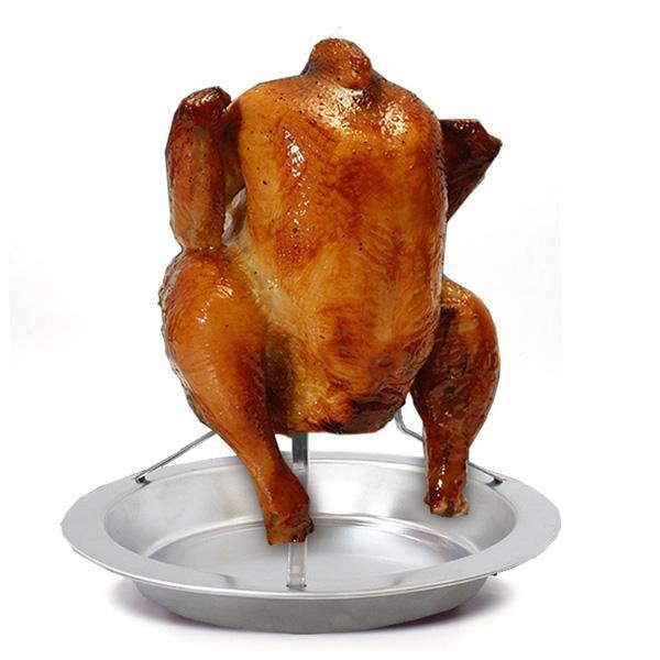 shopping מטבח ופינת אוכל Stainless Steel Non-Stick Upright Chicken Turkey Roaster Poultry Barbecue Rack