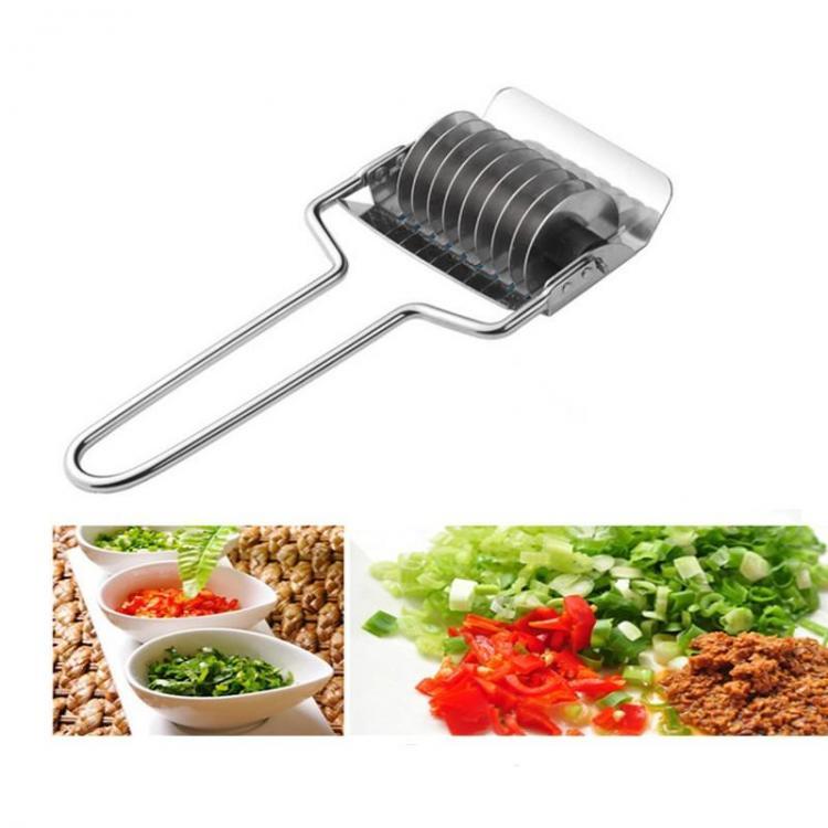 shopping מטבח ופינת אוכל 1Pcs Stainless Steel Onion Chopper Slicer Garlic Coriander Cutter Cooking Tools Slicing Tool Kitchen Accessories Gadgets Vegetable